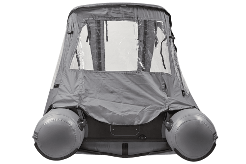Тент трансформер кабриолет на лодку REEF Triton 370 S-Max c интегрированным фальшбортом